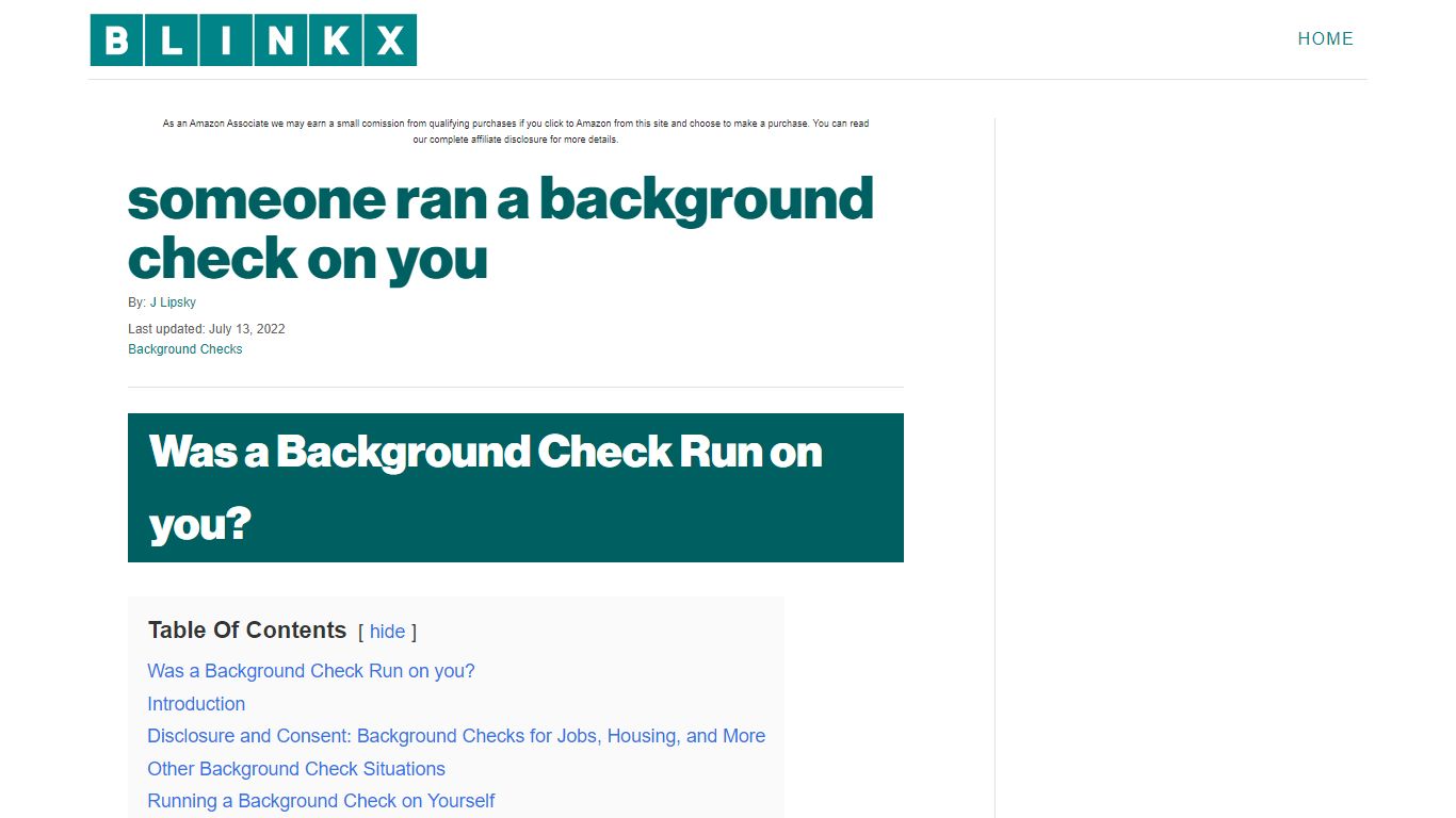 someone ran a background check on you - Blinkx