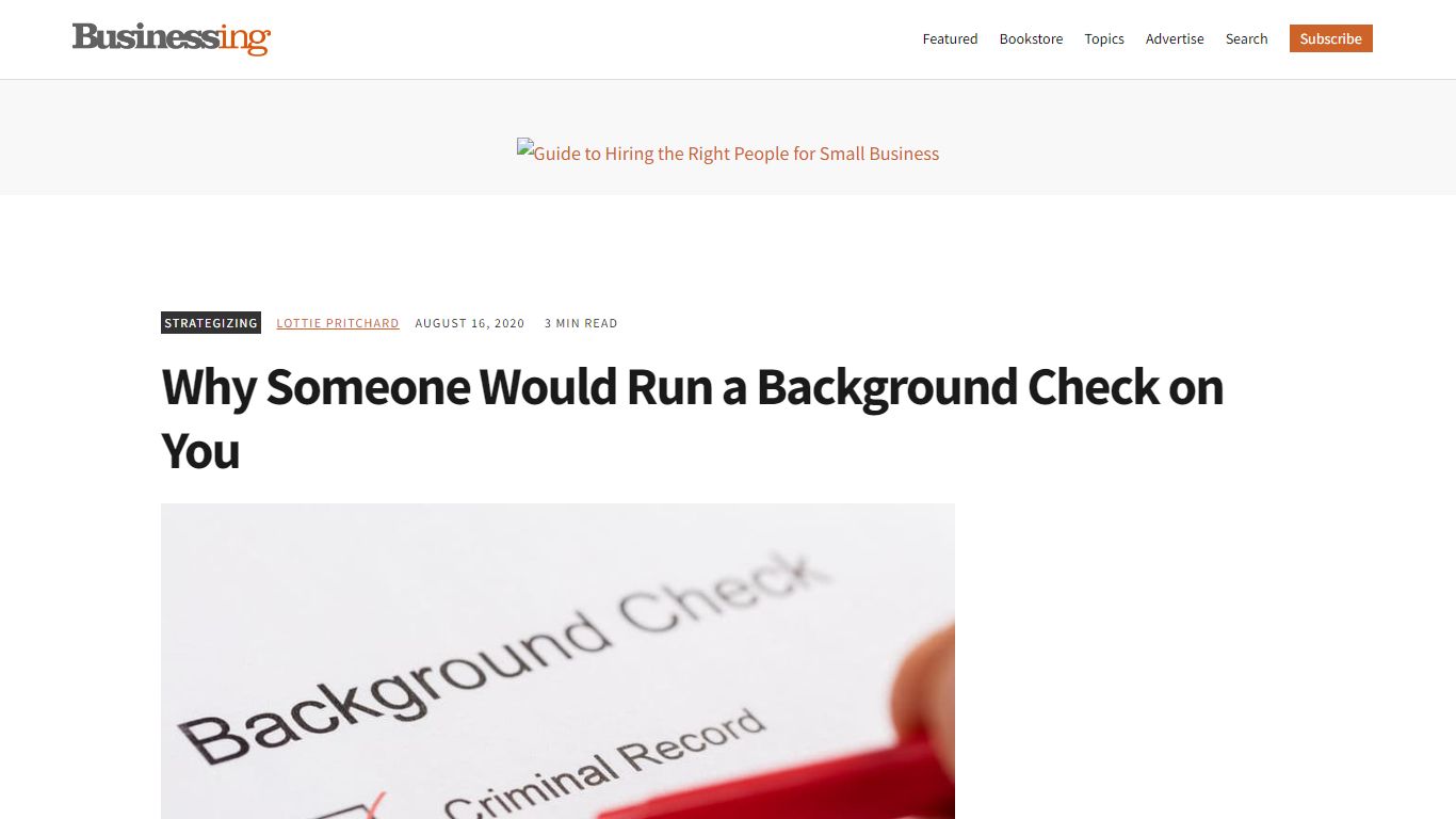 Why Someone Would Run a Background Check on You - Businessing Magazine